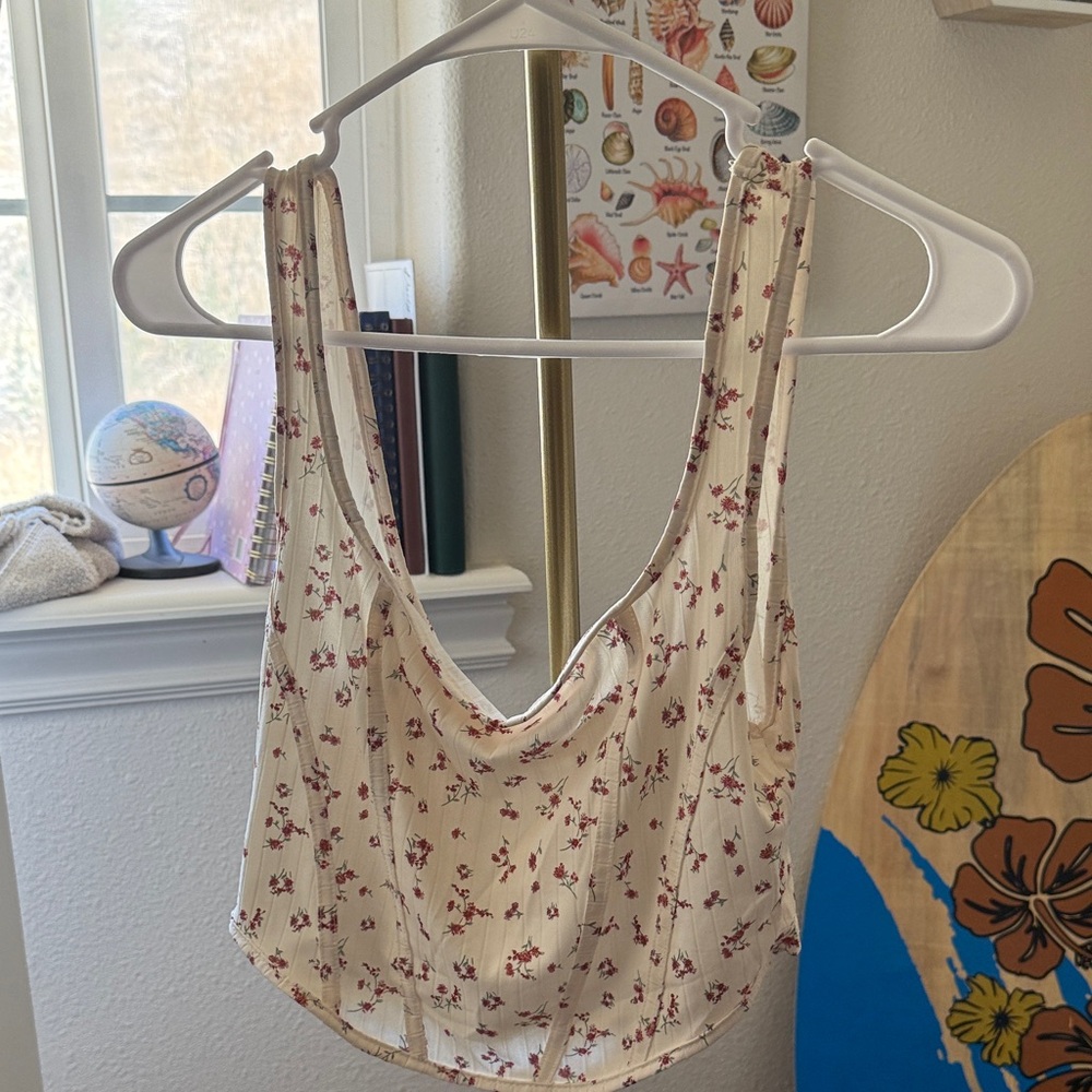 Floral Cream Tank Top